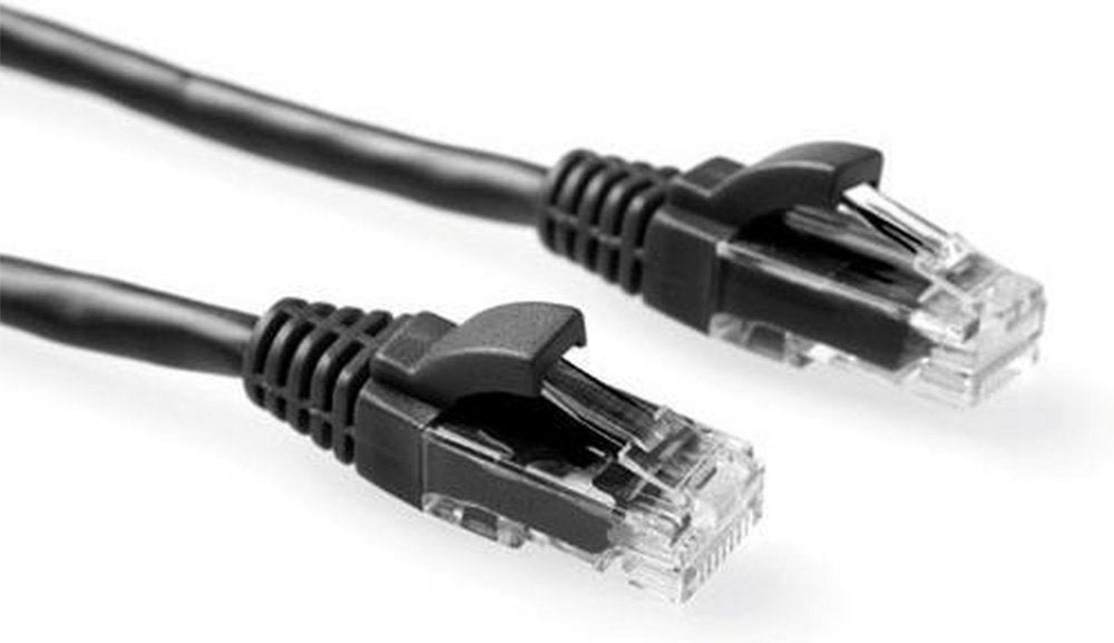 ACT netwerkkabel | Cat6 | U/UTP (UTP) | 1,5 m | Zwart - Matmuis - Matmuis
