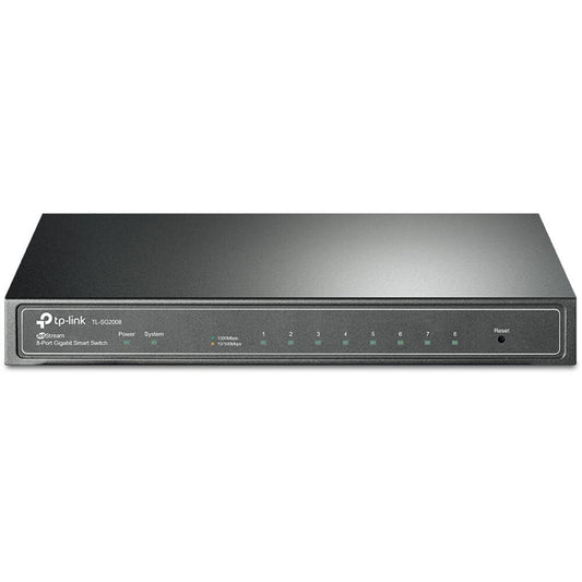 TP-Link TL-SG2008 | Managed Smart Switch | 8 Poorten | Gigabit Ethernet (10/100/1000 Mbps) | VLAN/QoS/IGMP Snooping | Webbeheer - Matmuis