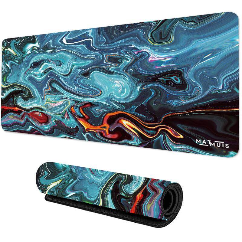 Swirl Abstract Blue Lagoon | XXL Gaming Muismat