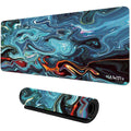 XXL Muismat | Swirl Abstract Blue Lagoon