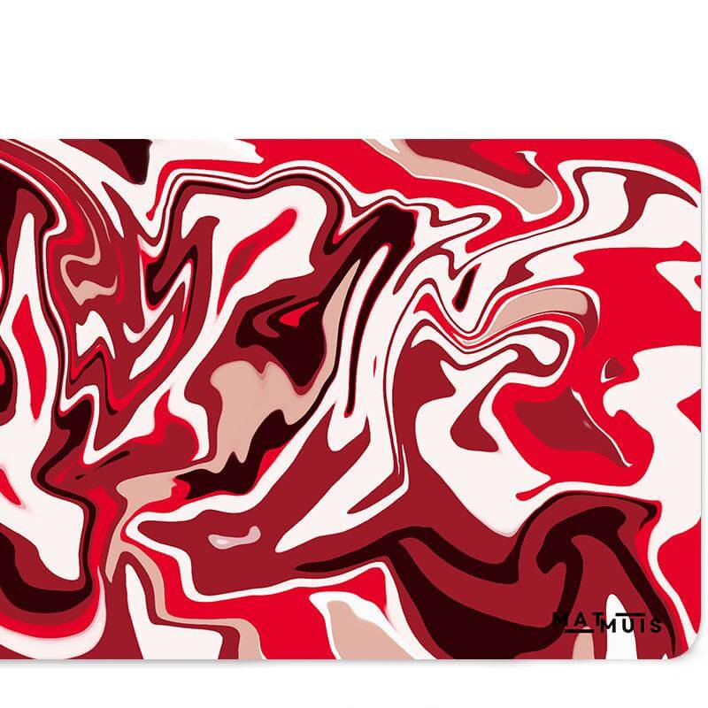 XXL Muismat | Liquid Abstract Red Edge
