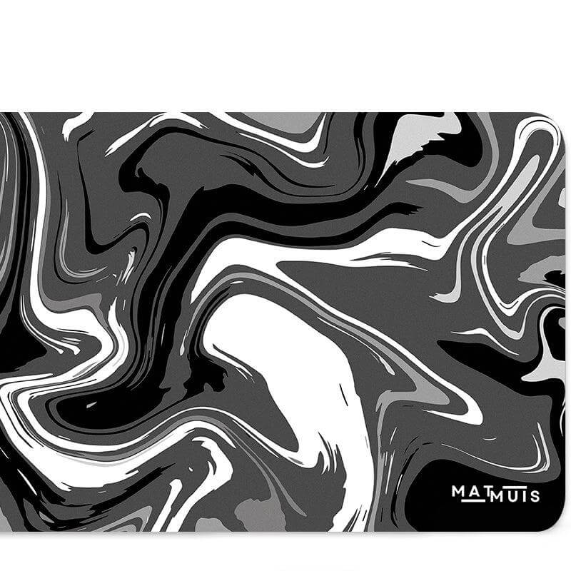 Liquid Abstract Black Chrome | XXL Gaming Muismat