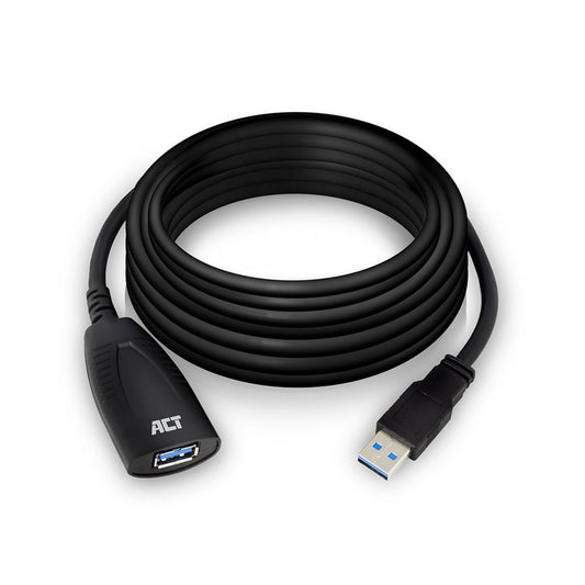 ACT AC6105 | USB 2.0 Booster | 5m | Zwart - Matmuis - Matmuis