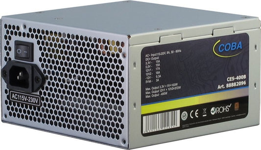 Inter-Tech Coba CES-400B | 400 Watt ATX PSU | Niet-Modulair | Power Supply | Voeding - Matmuis - Matmuis