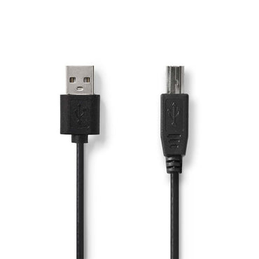 Nedis CCGT60100BK20 | USB 2.0 | USB-A naar USB-B | 2m | Zwart - Matmuis - Matmuis