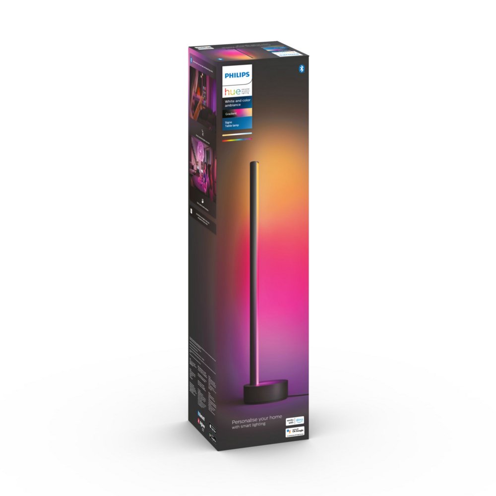 Philips Hue Gradient Signe Tafellamp | White & Color Ambiance | Slank Ontwerp | Compatibel met Philips Hue Bridge - Matmuis - Matmuis