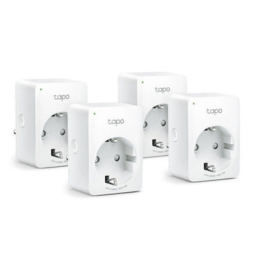 TP-Link Tapo P100 (4-pack) | Slimme Wi-Fi-stekker | 2300W | Spraakbesturing | Schema & Timer | Compact ontwerp | Wit - Matmuis