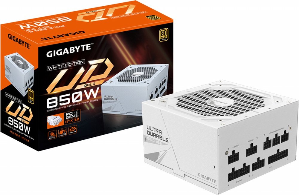 GIGABYTE UD850GM PG5W | 850 Watt Gold ATX 3.0 PSU | Modulair | Power Supply | Voeding - Matmuis - Matmuis