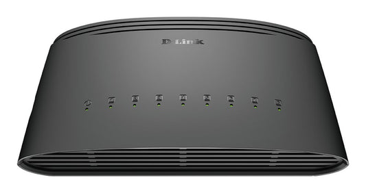 D-Link DGS-1008D/E | Unmanaged L2 Switch | 8 Poorten | Gigabit Ethernet (10/100/1000 Mbps) | Zwart - Matmuis