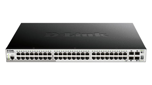D-Link DGS-1510-20/E | 16-poorts Gigabit L2/L3 Smart Managed Switch | 2x SFP | 2x 10G SFP+ | 76 Gbps switchingcapaciteit | Rackmount 1U | Grijs - Matmuis