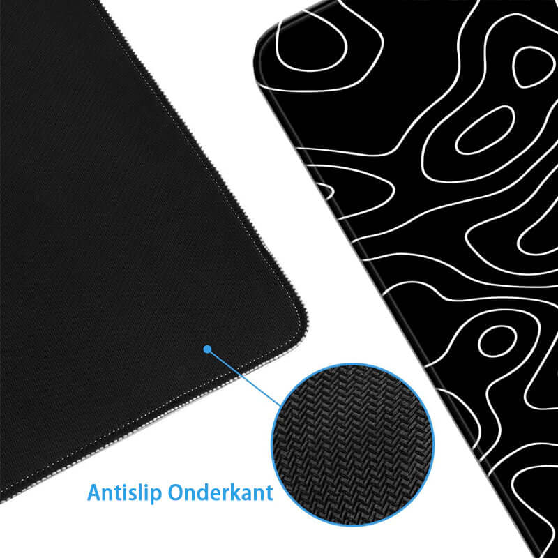 XXL Muismat | Topo Vector Black
