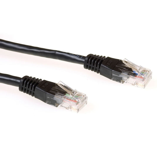 ACT netwerkkabel | Cat6 | U/UTP (UTP) | 0,5 m | Zwart - Matmuis - Matmuis