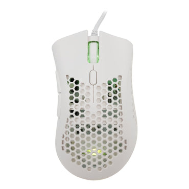 Baracuda CORAL RGB | Bedrade Gaming Muis | USB-A | 12800 DPI | Wit - Matmuis - Matmuis