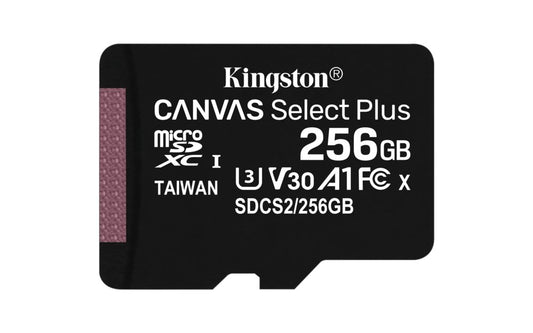 Kingston Canvas Select Plus | MicroSDXC | 256GB | Class 10 | UHS-I U1 - Matmuis