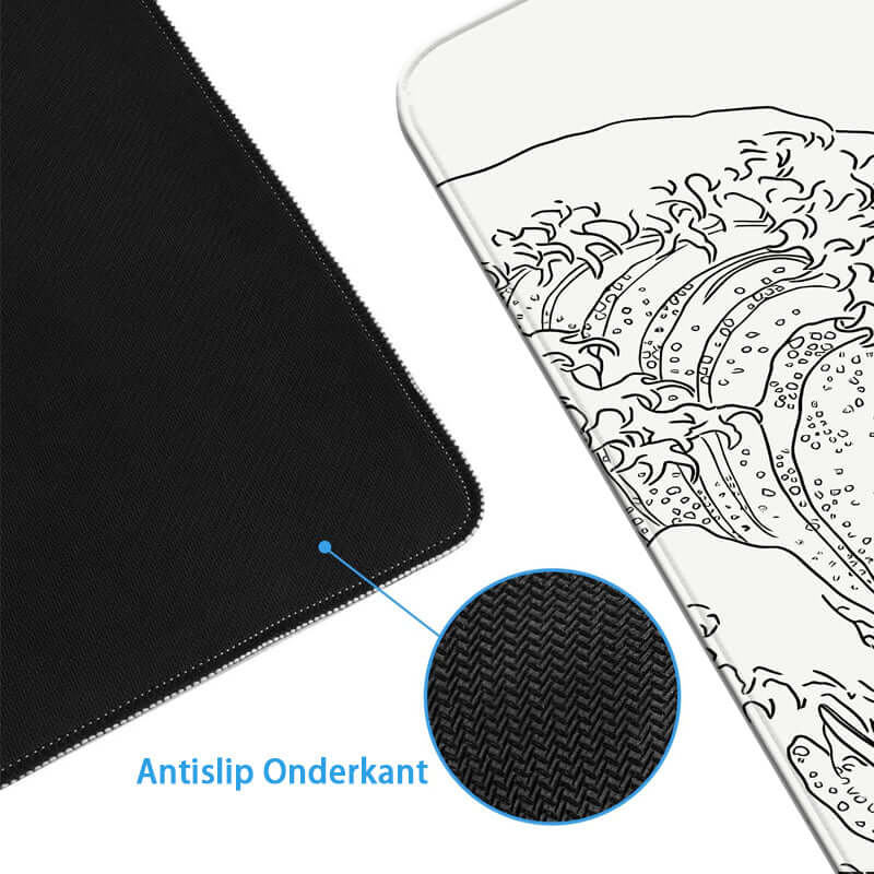 XXL Muismat | Wave Trace White