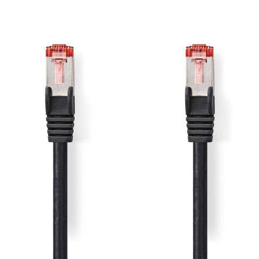 Nedis CCGL85221BK20 | Netwerkkabel Cat6 S/FTP | 2 m | Zwart | RJ45 Male-naar-RJ45 Male - Matmuis - Matmuis
