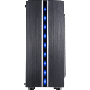 Inter-Tech Thunder Blue Light | Midi Tower Case | Zwart - Matmuis