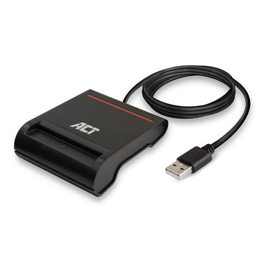ACT AC6015 USB Smartcard eID Kaartlezer Zwart | USB 2.0 | Geschikt voor Windows en macOS - Matmuis - Matmuis