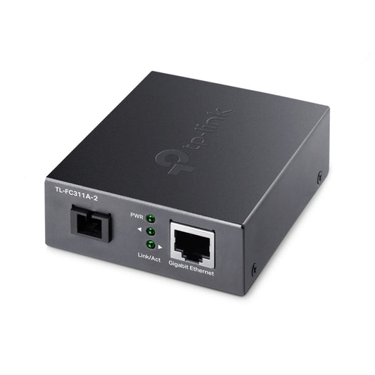 TP-Link TL-FC311A-2 | Gigabit Media Converter | 1000 Mbit/s | Single-mode | Zwart - Matmuis