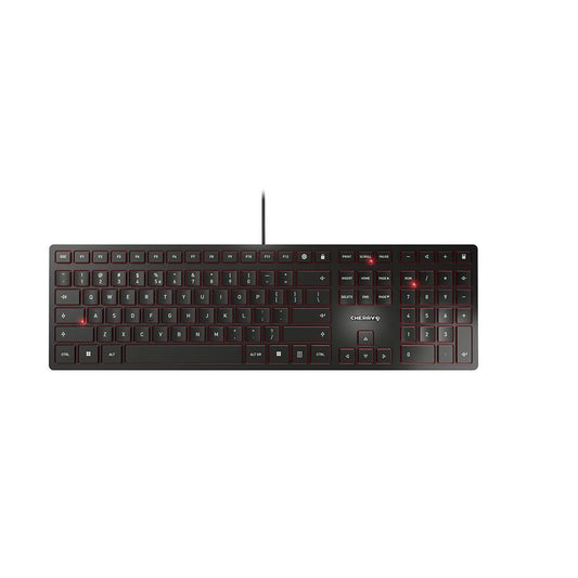 CHERRY KC 6000 Slim toetsenbord USB Amerikaans Engels Zwart - Matmuis - Matmuis