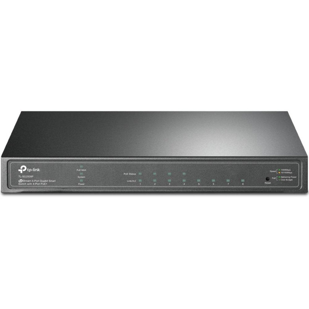 TP-Link TL-SG2008P | Managed Switch | 8 Poorten | Gigabit Ethernet (10/100/1000 Mbps) | 4x PoE - Matmuis