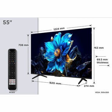 TCL 55T69C | 55'' Ultra HD 4K | QLED Smart TV | Google TV | Dolby Vision | HDMI 2.1 | 60Hz - Matmuis - Matmuis