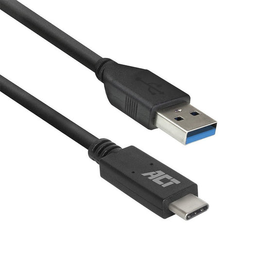 ACT AC7416 | USB 3.2 Gen 1 | USB-C naar USB-A | 1m | Zwart - Matmuis - Matmuis