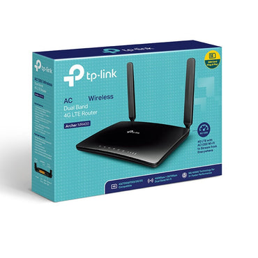 TP-Link Archer MR400 | Draadloze Dual-band Router (2.4 GHz / 5 GHz) | 4G LTE Modem | AC1200 (tot 300 + 867 Mbit/s) | Zwart - Matmuis - Matmuis