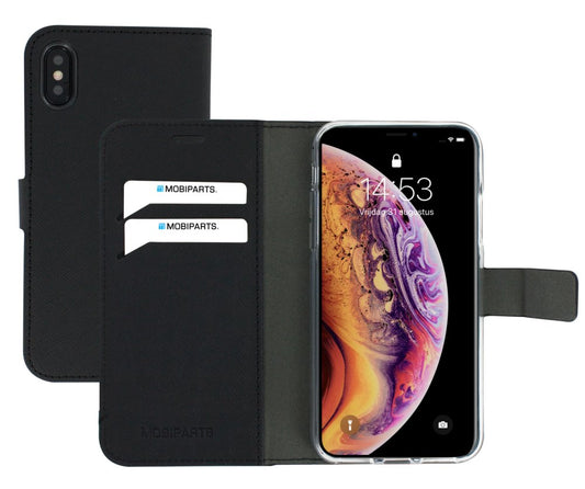 Mobiparts Saffiano Wallet Case | Apple iPhone X, iPhone XS | Black - Matmuis - Matmuis
