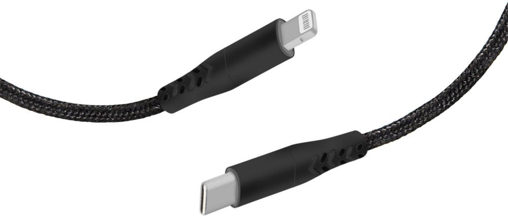 Mobiparts Rugged kabel | USB-C naar Lightning | 1 m | Zwart | MP-113062 - Matmuis - Matmuis