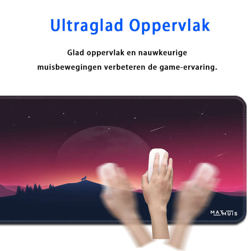 XXL Muismat | Night Forest Howling Wolf