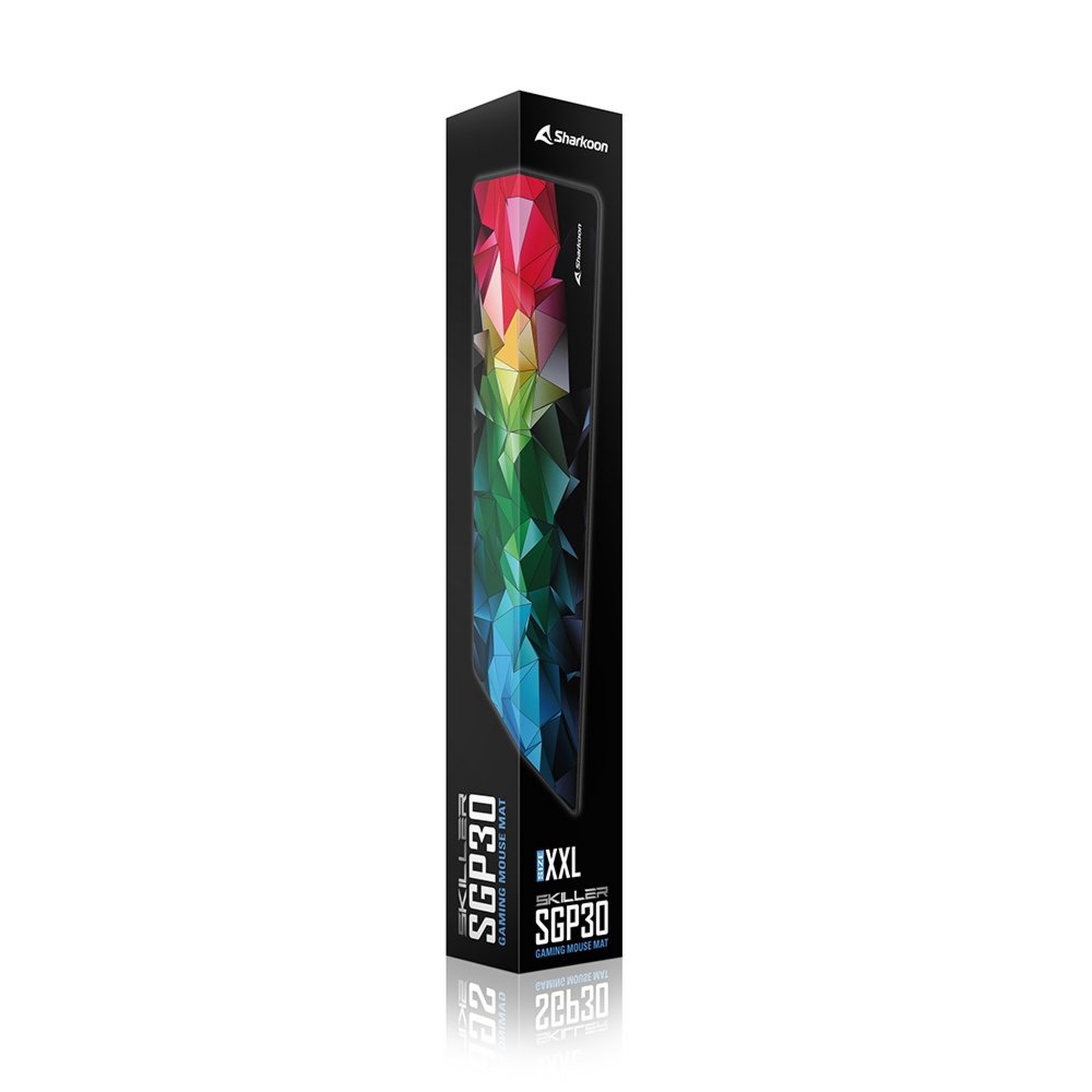 Sharkoon SKILLER SGP30 | Gaming-muismat | XXL-formaat (900 x 400 mm) | Waterafstotend textiel | Antislip rubberen onderzijde | Meerkleurig