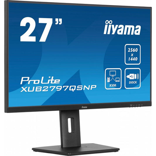 iiyama ProLite XUB2797QSNP-B1 27'' | 2560x1440 QHD IPS | 100Hz | USB-C Dock | KVM Switch | 1ms | Monitor - Matmuis