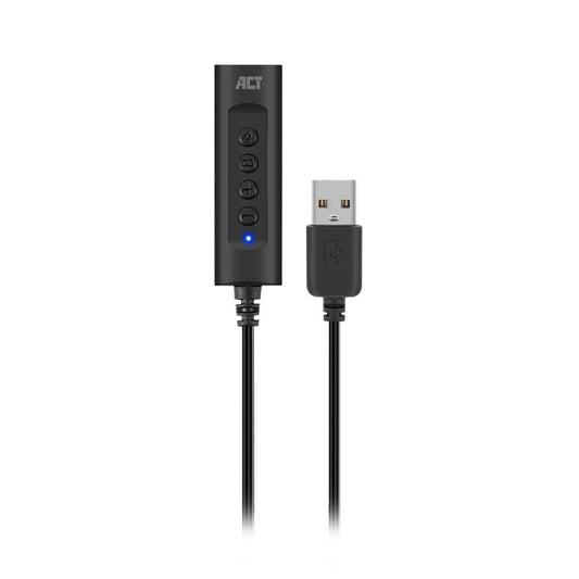 ACT AC9360 | USB Geluidskaart | 3,5 mm Audio | Plug & Play | Compact Design - Matmuis