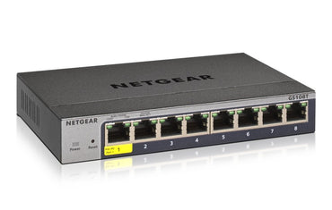 NETGEAR GS108Tv3 | Managed L2 Switch | 8 Poorten | Gigabit Ethernet (10/100/1000 Mbps) - Matmuis