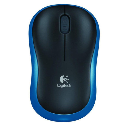 Logitech M185 | Draadloze Muis | Links- en Rechtshandig | RF | 1000 DPI | Zwart/Blauw - Matmuis - Matmuis