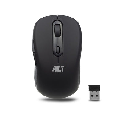 ACT AC5125 | Draadloze Muis | Rechtshandig | RF | 1600 DPI | Zwart - Matmuis - Matmuis