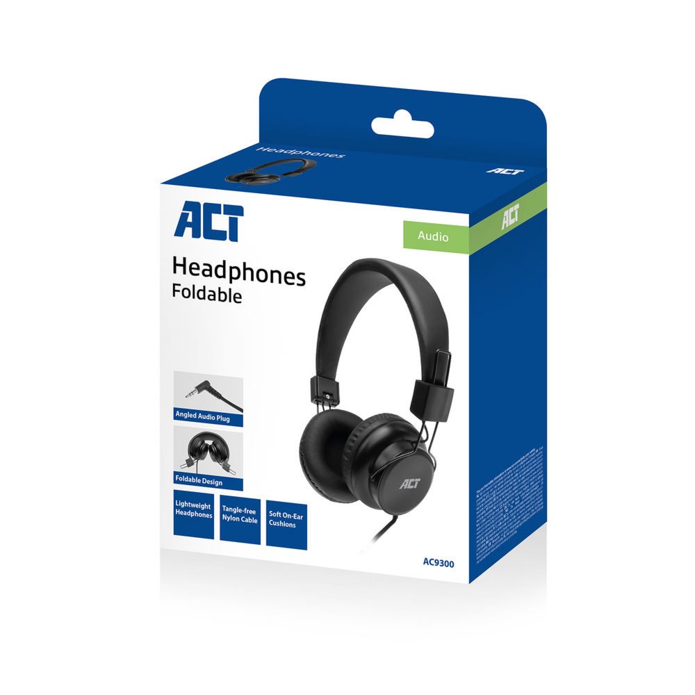 ACT AC9300 | On-Ear Bedrade 3,5mm Koptelefoon | Zwart - Matmuis - Matmuis