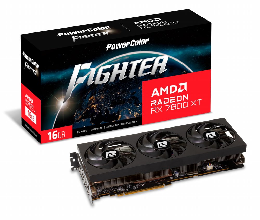 PowerColor Radeon RX 7800XT | 16 GB GDDR6 VRAM | Videokaart | GPU | AMD - Matmuis