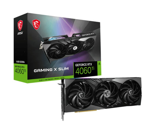MSI GeForce RTX 4060 Ti GAMING X SLIM | 16GB GDDR6 VRAM | Videokaart | GPU | Nvidia - Matmuis