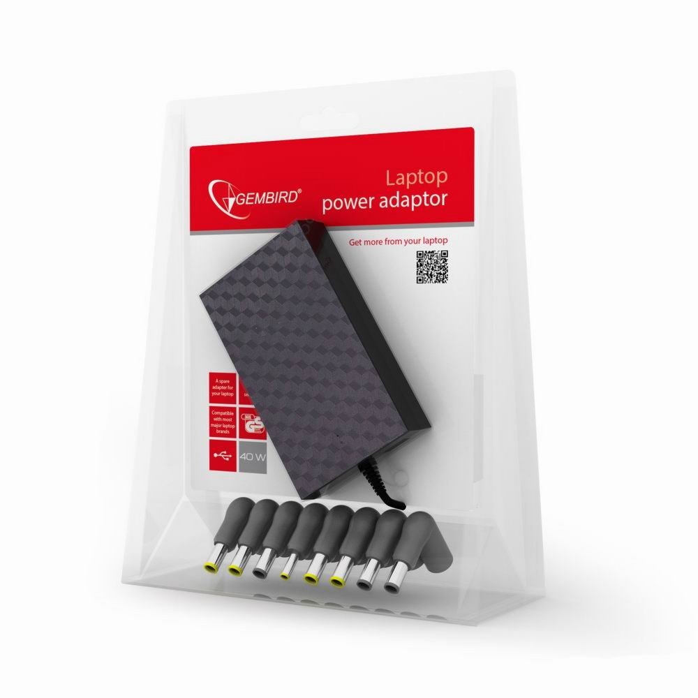 Gembird NPA-AC3 | Netvoeding & Inverter | 40 W | Zwart | Binnen
