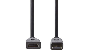 Nedis CVGP34590BK02 | 0,2 m HDMI Kabel | HDMI Type C (Mini) naar HDMI Type A | Zwart - Matmuis - Matmuis