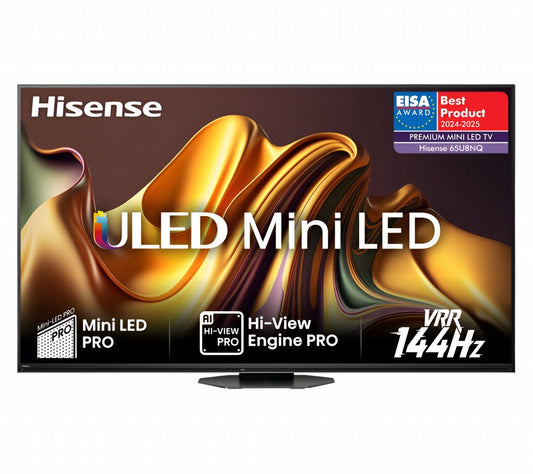 Hisense 65U8NQ | 65'' Ultra HD 4K | Mini LED Smart TV | Wifi | VIDAA | Local Dimming | Dolby Vision | 144Hz - Matmuis - Matmuis