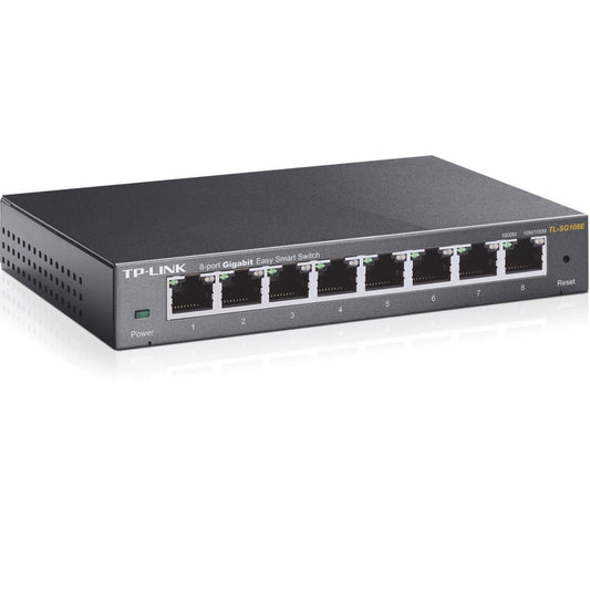 TP-Link TL-SG108E | Managed L2 Switch | 8 Poorten | Gigabit Ethernet (10/100/1000 Mbps) - Matmuis