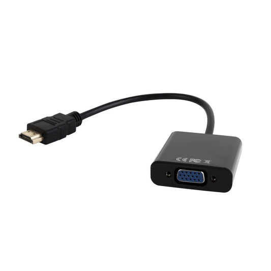 Gembird A-HDMI-VGA-03 | HDMI naar VGA Adapter | 0,15 m | Zwart - Matmuis - Matmuis