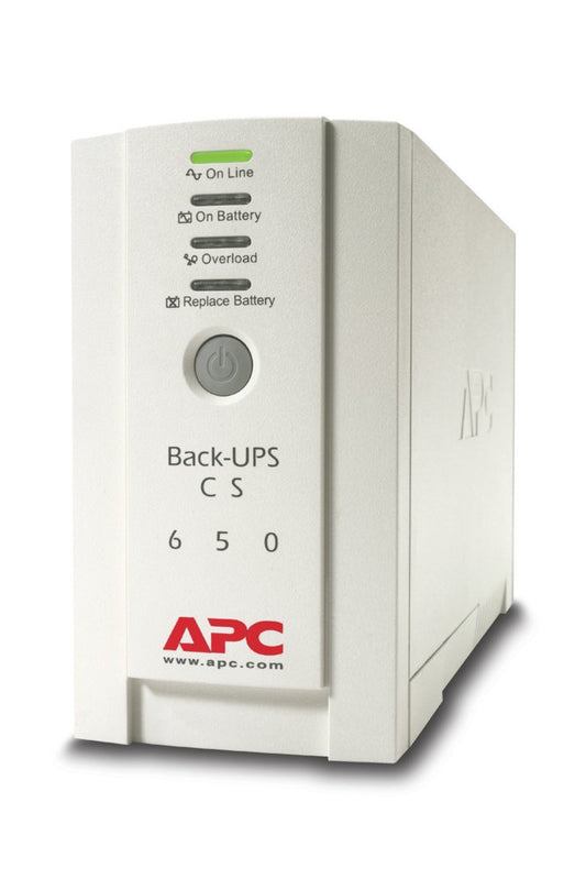 APC Back-UPS CS BK650EI | 650 VA / 400 W | 4x IEC C13 Stopcontacten | Line-Interactive | AVR Spanningsregeling | USB & Seriële Poorten | LED-statusindicator - Matmuis - Matmuis