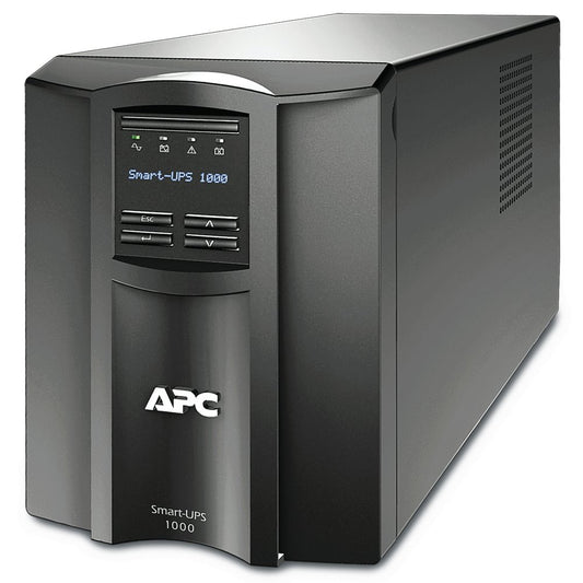 APC Smart-UPS SMT1000IC | 1000 VA / 700W | 8x IEC C13 Stopcontacten | Pure Sine Wave | SmartConnect & SmartSlot | AVR Spanningstabilisatie | LCD-scherm - Matmuis