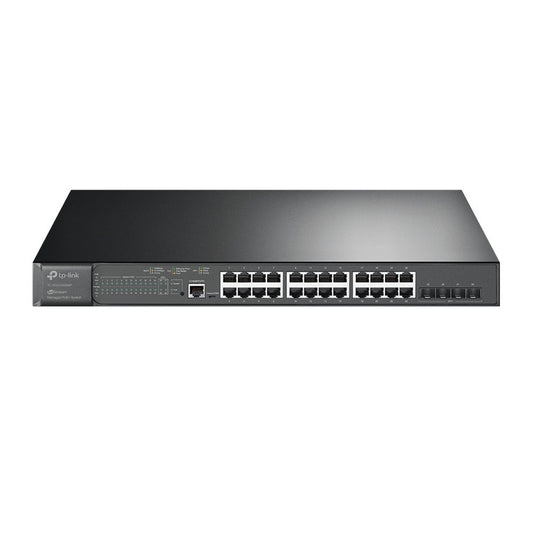 TP-Link TL-SG3428XMP | JetStream Managed L2+ Switch | 28 Poorten | Gigabit Ethernet (10/100/1000 Mbps) | 24x PoE+ (384W) | 4x 10G SFP+ | Omada SDN - Matmuis