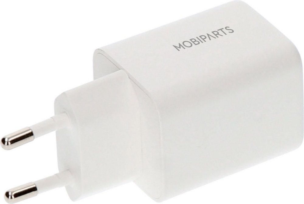 Mobiparts GaN Wall Charger | USB-C & USB-A 3.0 QC 45W | Wit