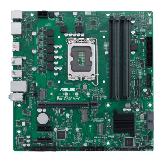 ASUS PRO Q670M-C-CSM | Socket LGA 1700 | Intel Q670 | 4xDDR5 | Micro-ATX | Moederbord - Matmuis - Matmuis